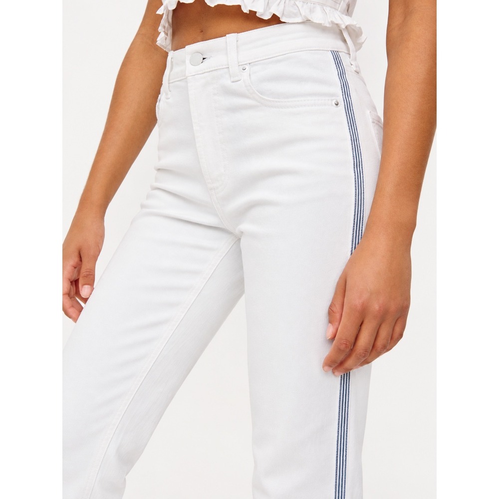 Tommy Hilfiger Tribeca Ankle Skinny Jeans White Side Stripe Denim NWT Size 14